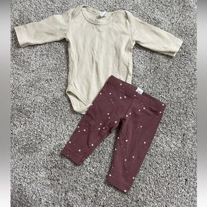 Colored organics baby girl set
